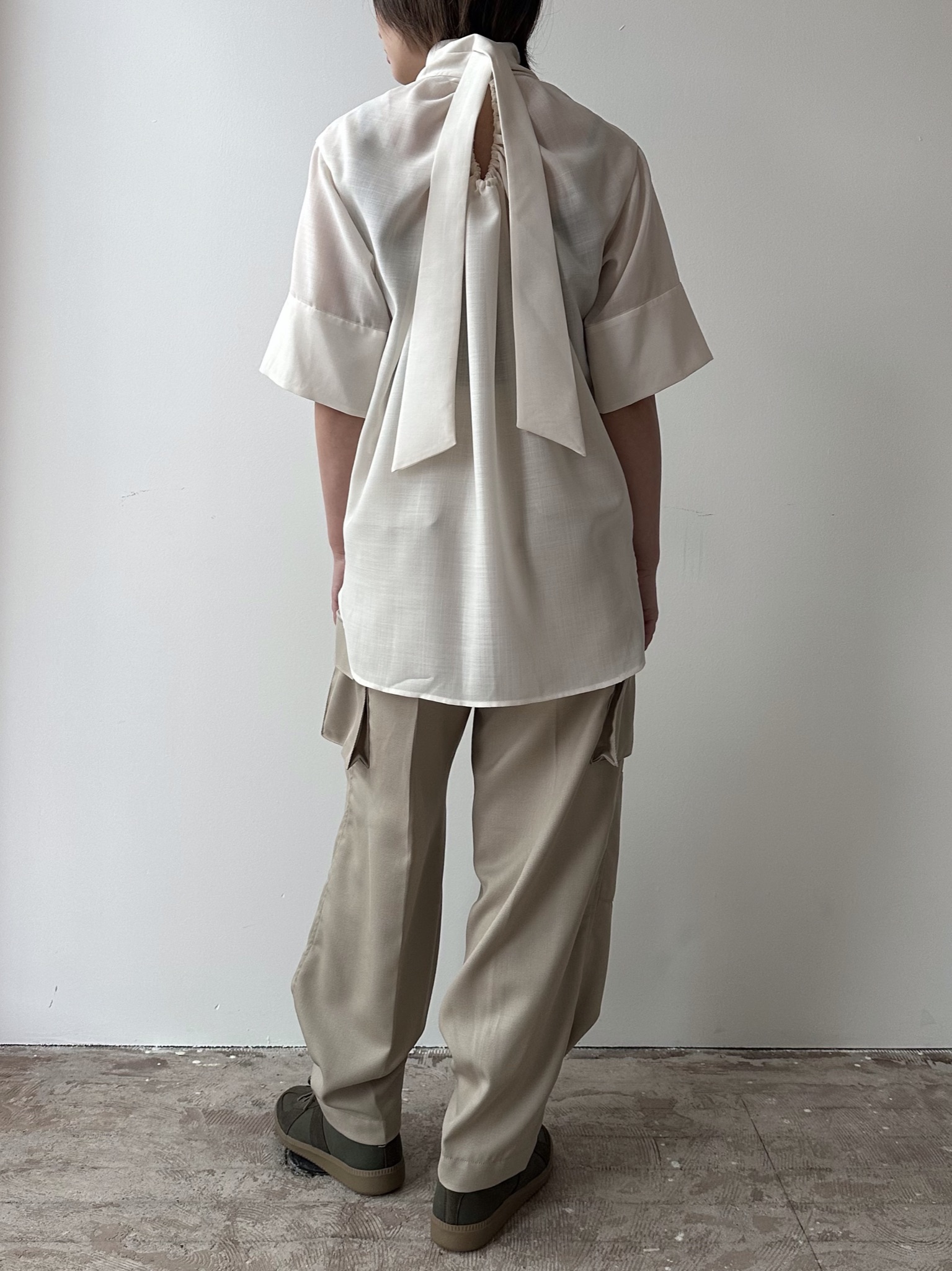 フロントギャザードレスシャツ サイズ2 SATORU SASAKI